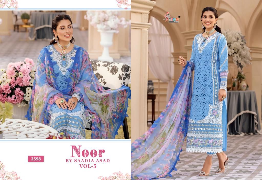 Saadia Asad Vol 5 By Shree Noor Pakistani Suits Catalog